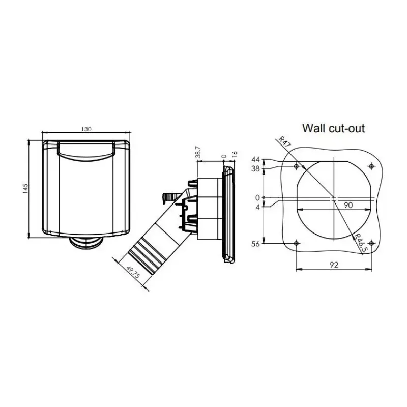 Coupelle Diesel 130 x 145 mm Réservoir D'Eau·Coupelle Remplissage & Boîtier D'Eau