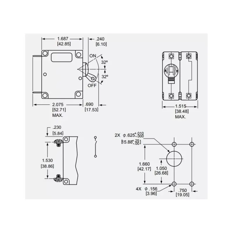 Clearance AIRPAX IAG Bipolaire inter + disj hydro Distribution & Protection·Fusible, Relais Et Disjoncteur Dc|Distribution & Protection·Disjoncteur Et Fusible Dc