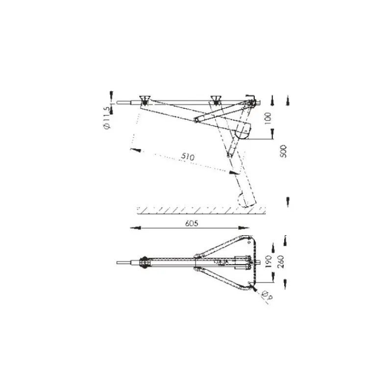 Vérin 510 mm - 800 kg*AL-KO Discount