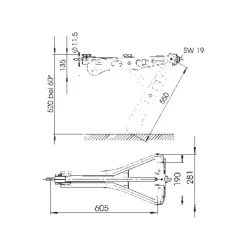 Vérin 550 mm - 1250 kg*AL-KO