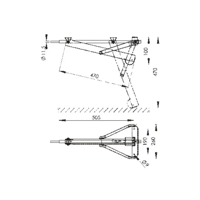 Discount Vérin 470 mm - 800 kg Accessoire Extérieur·Vérin & Mise À Niveau