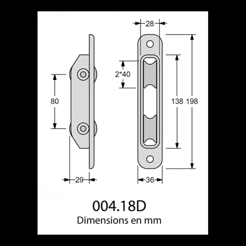 Sale Poulie encastrée de sortie de mât réa 40 mm Poulie, Anneau De Friction & Palan·Poulie À Billes