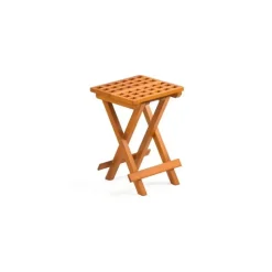 Online Tabouret pliant en teck Décoration Marine·Equipement Teck|Confort Extérieur - Cockpit·Chaise & Fauteuil