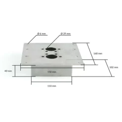 Hot Support de montage plancher 2D Accessoire Pour Chauffage Et Combiné·Support Montage Chauffage