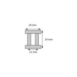 BARTON Chariot rail en I 19 mm 4 roulements à billes*Barton Marine Outlet