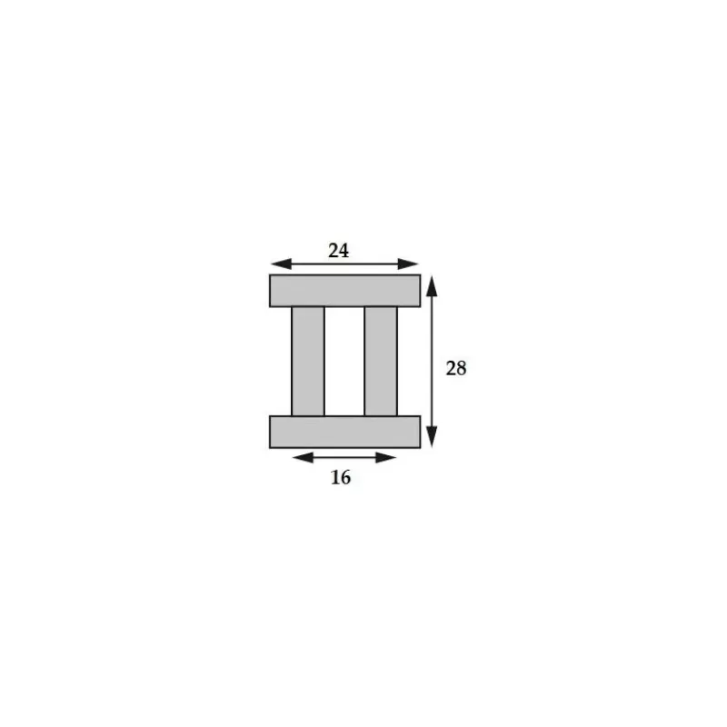 BARTON Chariot rail en I 24 mm 4 roulettes*Barton Marine New