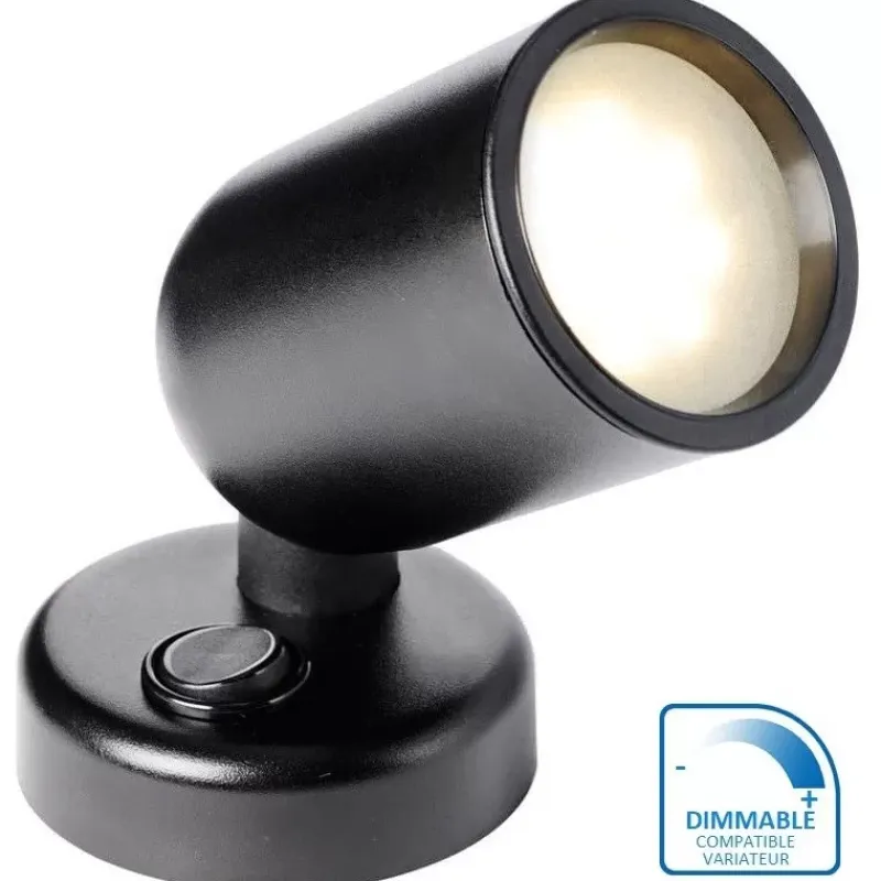Spot LED articulé noir*Batsystem Outlet
