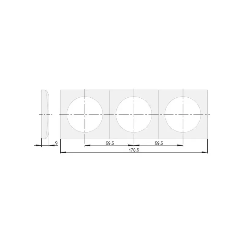 Discount Cadre de finition integro triple Distribution & Protection·Interrupteur Ac/Dc (230V Et 12V)|Distribution & Protection·Prise Et Fiche Ac