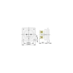 Prise 12V + satellite integro*Berker New