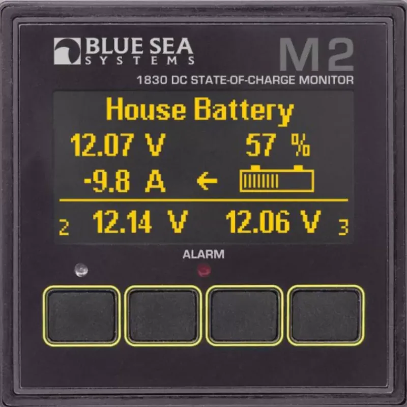 Sale BLUE SEA Moniteur M2 OLED DC avec état de charge Distribution & Protection·Contrôleur De Batterie & Indicateur De Charge|Distribution & Protection·Contrôleur De Batterie & Voltmètre