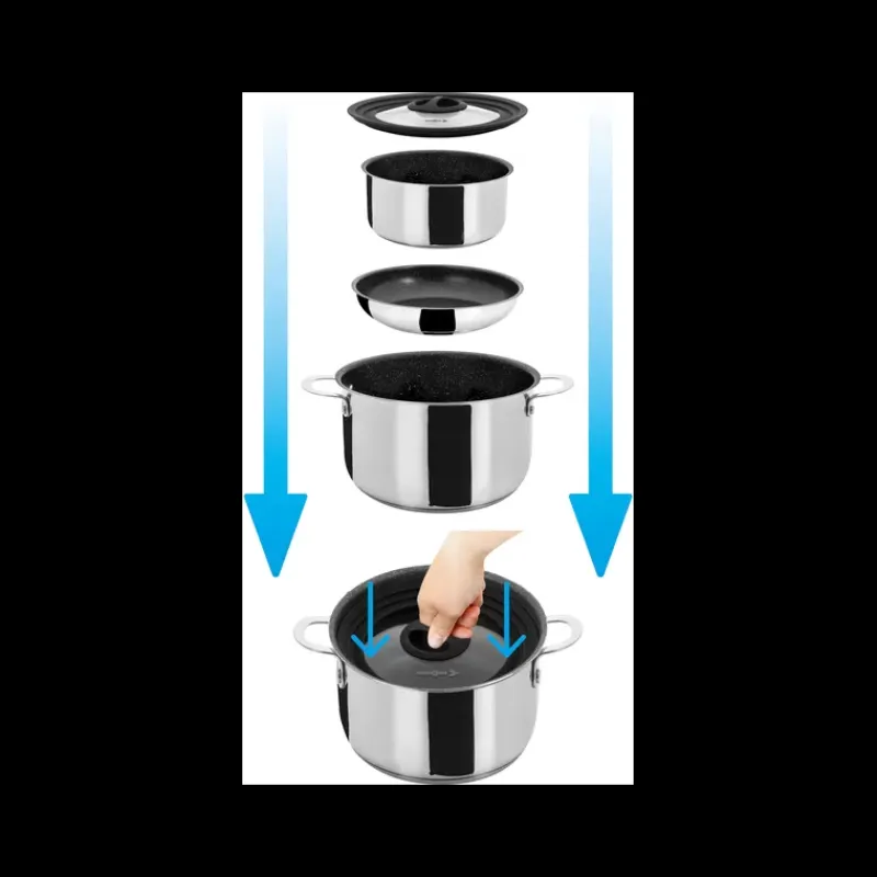 Outlet Batterie de cuisine Academy NG 5 pièces + 1 Cuisine & Vaisselle·Ustensile De Cuisson & Batterie Cuisine|Ustensile De Cuisine & Vaisselle·Cuisson & Ustensile De Cuisson (Casserole, Poêle...)