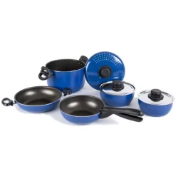 Online Batterie de cuisine 9 pièces bleue/noire Cuisine & Vaisselle·Ustensile De Cuisson & Batterie Cuisine|Ustensile De Cuisine & Vaisselle·Cuisson & Ustensile De Cuisson (Casserole, Poêle...)