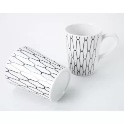 Hot Set vaisselle Black-White 16 pièces Cuisine & Vaisselle·Vaisselle & Kit Vaisselle|Ustensile De Cuisine & Vaisselle·Set Vaisselle & Vaisselle