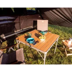 Table pliante en bambou 4-6 personnes*Camp4 Outlet