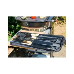 New Sacoche 5 ustensiles avec manche en bois Cuisson·Grille & Accessoire Barbecue|Ustensile De Cuisine & Vaisselle·Ustensiles De Cuisine