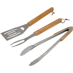 Clearance Set 3 ustensiles manches bois Cuisson·Grille & Accessoire Barbecue|Ustensile De Cuisine & Vaisselle·Ustensiles De Cuisine