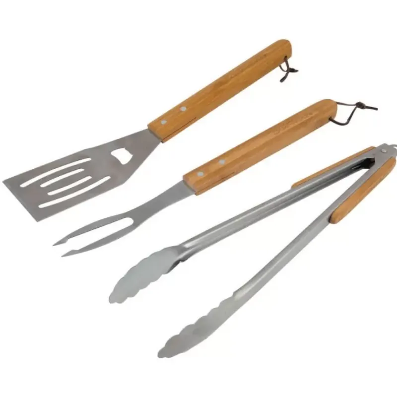 Clearance Set 3 ustensiles manches bois Cuisson·Grille & Accessoire Barbecue|Ustensile De Cuisine & Vaisselle·Ustensiles De Cuisine
