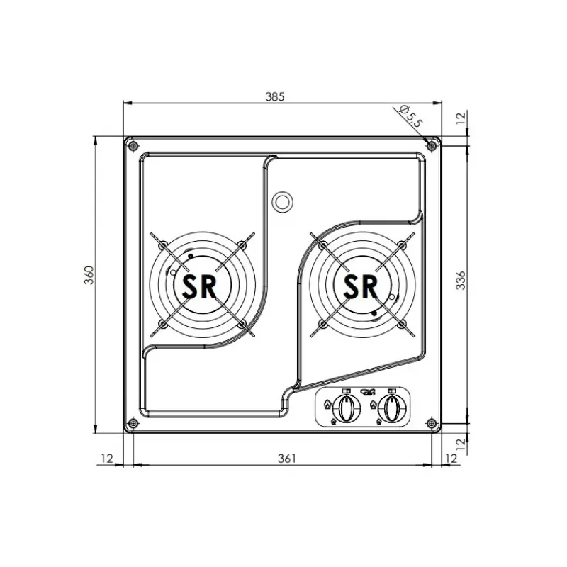 Burny 2 feux | PC1322 Appareil De Cuisson Intérieur·Plaque De Cuisson Gaz|Cuisson Intérieure, Réchaud Et Réchaud-Four·Réchaud Et Plaque De Cuisson Gaz