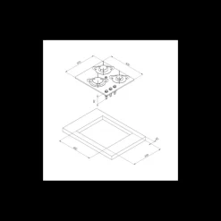 New Burny 3 feux Cristal | PV1352 Appareil De Cuisson Intérieur·Plaque De Cuisson Gaz|Cuisson Intérieure, Réchaud Et Réchaud-Four·Réchaud Et Plaque De Cuisson Gaz
