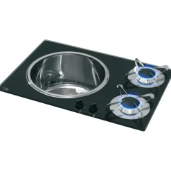 Sale Combiné Cristal 2 feux | PV1360 Appareil De Cuisson Intérieur·Combiné Évier Gaz|Cuisson Intérieure, Réchaud Et Réchaud-Four·Réchaud Évier Gaz Combiné