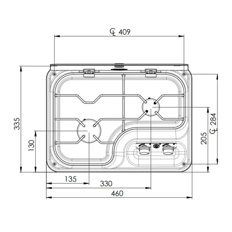 Plaque de cuisson 460 x 355 mm | FC1346*Can New