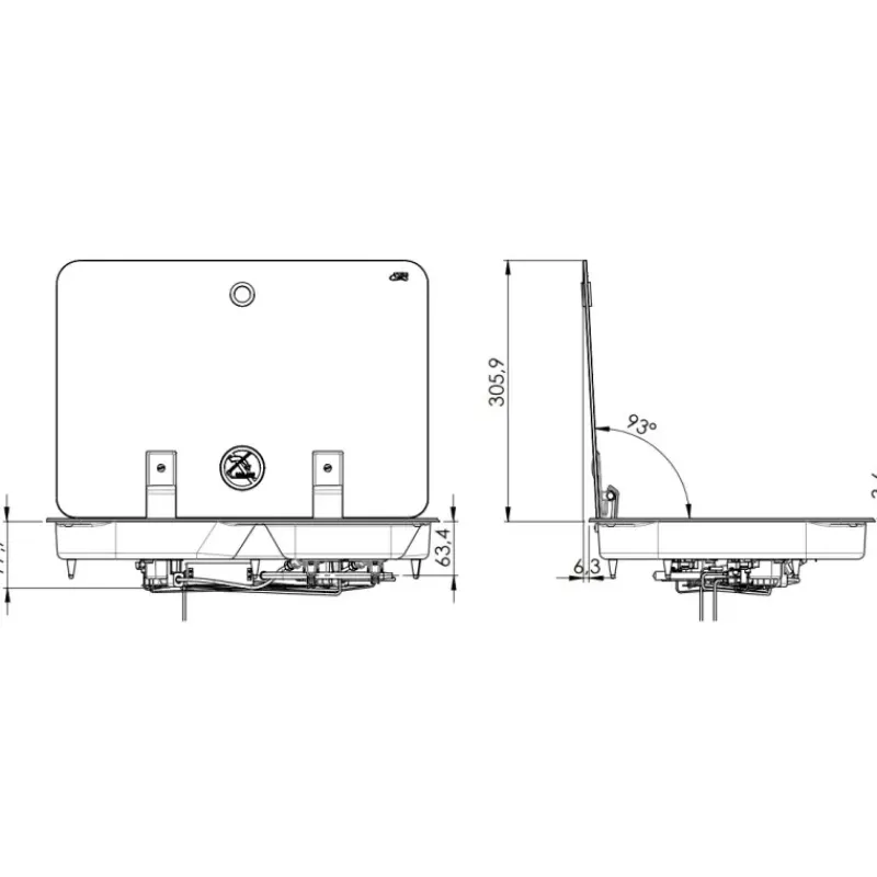 Plaque de cuisson 460 x 355 mm | FC1346*Can New
