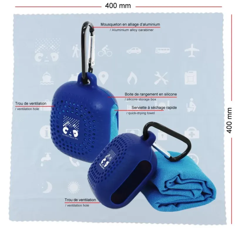 Online CAO Serviette de voyage "Pictos" Equipement Du Randonneur·Hygiène & Soin Du Corps