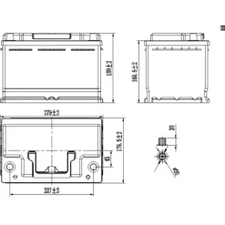 New Batterie LiFePO4 100 Ah - 1280 Wh | DIN H6 VW T5 / T6 / T6.1 Batterie·Batterie Lithium
