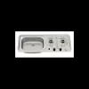 New Combiné 2 feux 800 x 320 mm Appareil De Cuisson Intérieur·Combiné Évier Gaz
