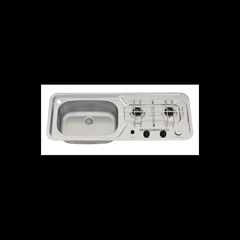 New Combiné 2 feux 800 x 320 mm Appareil De Cuisson Intérieur·Combiné Évier Gaz