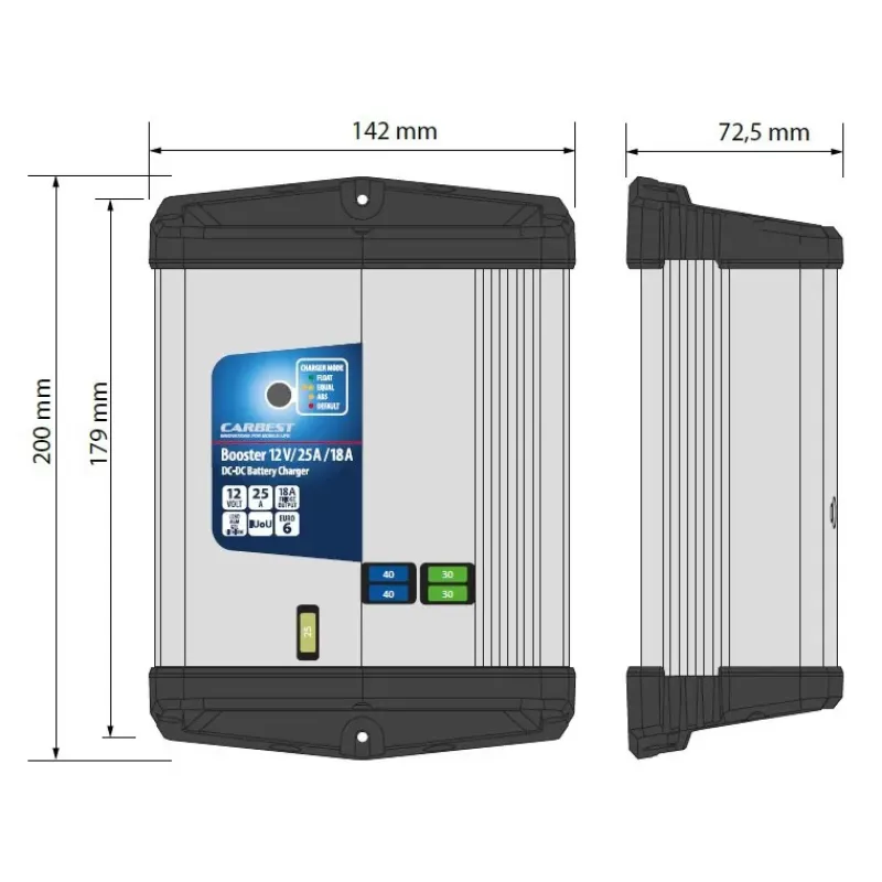 Clearance DC-DC Booster 25 + 18 A Production Électrique·Chargeur Dc/Dc Booster|Production Électrique·Chargeur Dc-Dc Booster