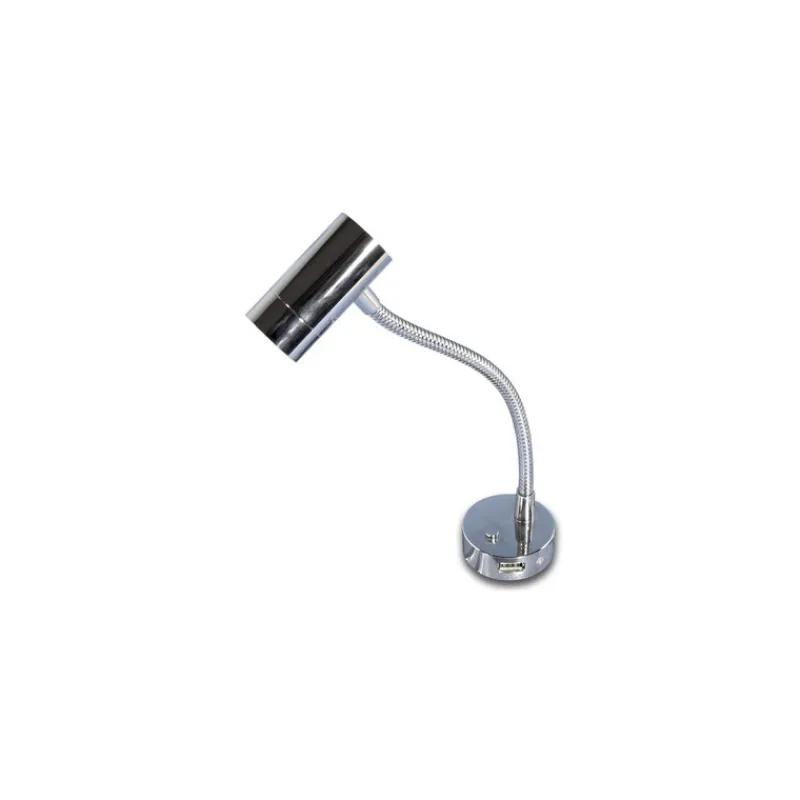 New Liseuse LED Minitube D4 Chromée + port USB 12V Eclairage & Lampe·Liseuses Flexible|Eclairage & Lampe·Liseuse Flexible