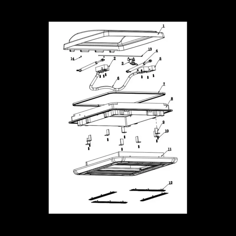 Clearance Pièce détachées Lanterneau de toit 40 x 40 Lanterneau·Pièce Détachée Lanterneau