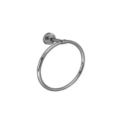 Porte serviette anneau chromé*Carbest Discount