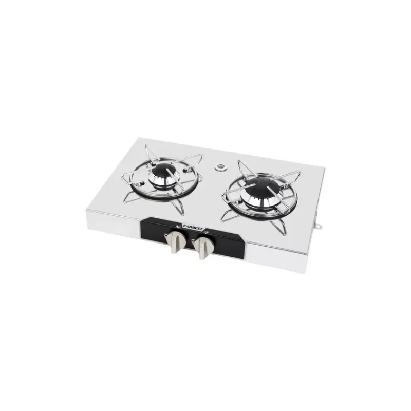 Online Réchaud chrome 2 feux | 440 x 290 mm Appareil De Cuisson Intérieur·Plaque De Cuisson Gaz|Cuisson Intérieure, Réchaud Et Réchaud-Four·Réchaud Et Plaque De Cuisson Gaz