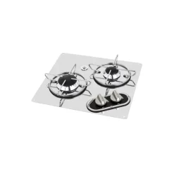 Réchaud chrome 2 feux | 320 x 350 mm*Carbest Outlet