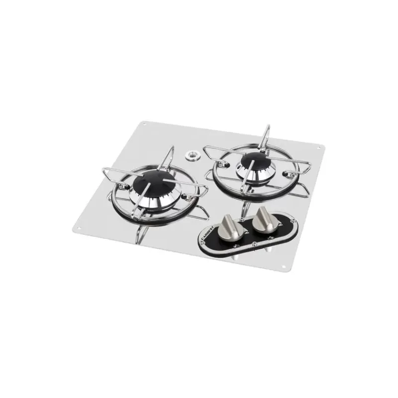 Réchaud chrome 2 feux | 320 x 350 mm*Carbest Outlet