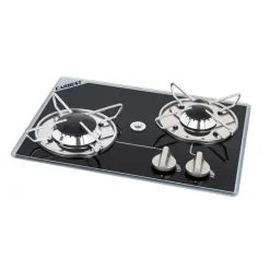 Outlet Réchaud cristal 2 feux | 280 x 380 mm Appareil De Cuisson Intérieur·Plaque De Cuisson Gaz|Cuisson Intérieure, Réchaud Et Réchaud-Four·Réchaud Et Plaque De Cuisson Gaz