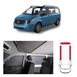 Rideaux isolants arrière 5 pièces | Vito / Viano L2 Mercedes Vito / Viano|Rideau Isolant, Volet & Moustiquaire·Rideau Mercedes