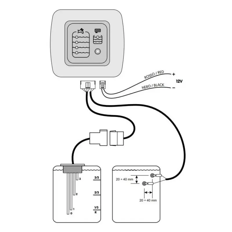 Outlet Kit indicateur de niveau eaux grises & potables Réservoir D'Eau·Instrument Contrôle Niveau D'Eau|Réservoir D'Eau·Contrôle Niveau D'Eau