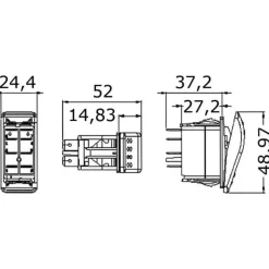 Hot CS Bloc interrupteur 12/24V Marina Top 2 leds Distribution & Protection·Interrupteur Ac/Dc (230V Et 12V)|Distribution & Protection·Interrupteur Ac/Dc