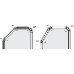 New Angle de guidage 45° en applique Rangement·Equipement Meuble & Placard|Aménagement & Rangement·Accessoire Équipet & Meuble