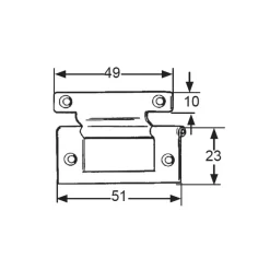 Hot Charnière anglaise coudée | 51 x 35 mm Ameublement & Quincaillerie Intérieure·Charnière De Porte & Meuble|Quincaillerie Marine·Charnière De Coffre, Porte & Meuble