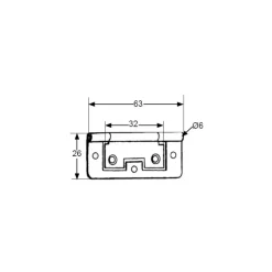 Charnière anglaise droite | 63 x 26 mm*Decmo Hot