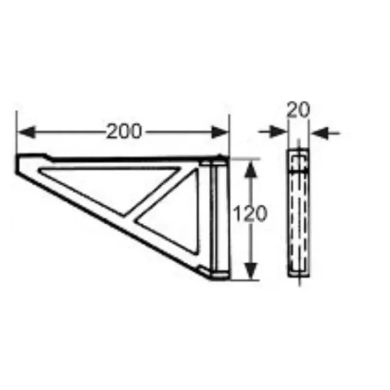 Sale Console pivotante ABS 200 mm Ameublement & Quincaillerie Intérieure·Équerre & Console|Quincaillerie Marine·Console & Équerre