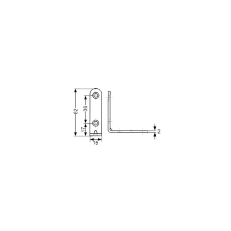 New Equerre acier zingué 4 trous Ameublement & Quincaillerie Intérieure·Équerre & Console