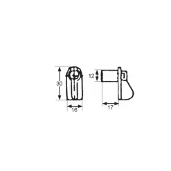 Loqueteau blanc ø 12 mm*Decmo Online