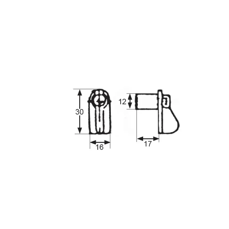 Loqueteau blanc ø 12 mm*Decmo Online