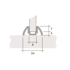 Rail de guidage en applique 250 cm Rangement·Equipement Meuble & Placard|Aménagement & Rangement·Accessoire Équipet & Meuble
