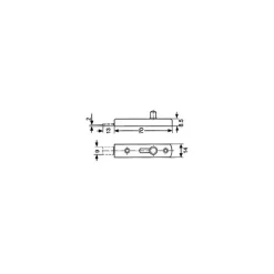 Verrou Alsacien 70 x 14 mm droit*Decmo New